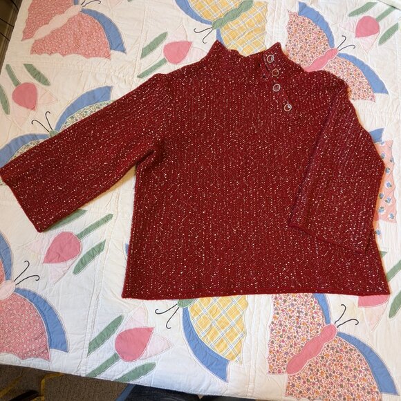 Habitat Confetti Funnel Neck Pullover Loose Fit Sweater - Picture 7 of 13